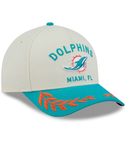 Miami Dolphins 2025 Draft Day New Era 9FORTY A-Frame Adjustable Snapback Cap