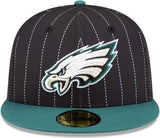 Philadelphia Eagles 75TH Anniversary Pinstripe New Era 59FIFTY Fitted Hat