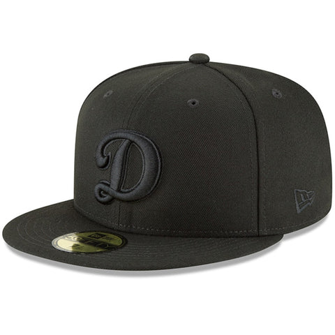 Los Angeles Dodgers Secondary Logo Black Out New Era 59FIFTY Fitted Hat