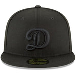 Los Angeles Dodgers Secondary Logo Black Out New Era 59FIFTY Fitted Hat
