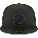 Los Angeles Dodgers Secondary Logo Black Out New Era 59FIFTY Fitted Hat