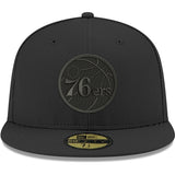 Philadelphia 76ers Black Out New Era 59FIFTY Fitted Hat