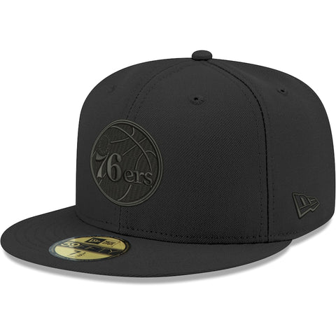 Philadelphia 76ers Black Out New Era 59FIFTY Fitted Hat