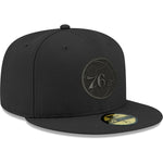 Philadelphia 76ers Black Out New Era 59FIFTY Fitted Hat