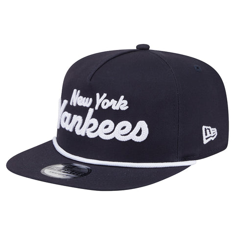 New York Yankees Team Text Golfer MLB New Era Script Snapback Hat Cap