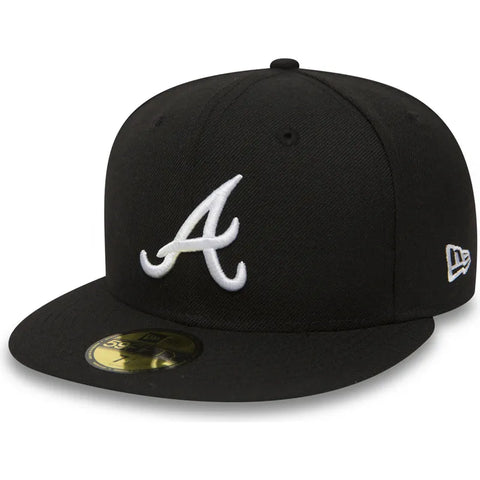 Atlanta Braves Black/White New Era 59FIFTY Fitted Hat