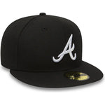 Atlanta Braves Black/White New Era 59FIFTY Fitted Hat