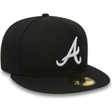 Atlanta Braves Black/White New Era 59FIFTY Fitted Hat