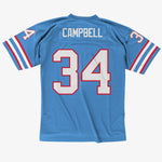Earl Campbell Houston Oilers 1980 NFL Legacy Mitchell & Ness Stitched Jersey - Light Blue