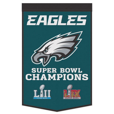 Philadelphia Eagles 24”x38” Wool Dynasty Champ Banner