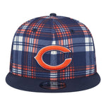 Chicago Bears 2024 Sideline Statement Plaid New Era 9FIFTY Adjustable Snapback Hat