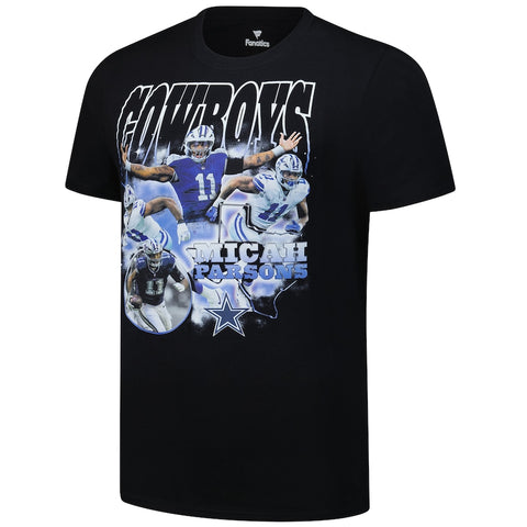 Micah Parsons Dallas Cowboys Notorious 3 Player Graphic Fanatics Black T-Shirt