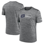 Dallas Cowboys Charcoal Velocity Jock Tag Performance Nike Dri-FIT Tee