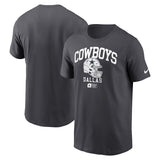Dallas Cowboys Charcoal Helmet Essential Nike T-Shirt