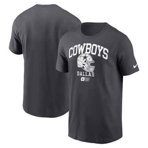 Dallas Cowboys Charcoal Helmet Essential Nike T-Shirt