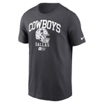 Dallas Cowboys Charcoal Helmet Essential Nike T-Shirt