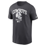 Dallas Cowboys Charcoal Helmet Essential Nike T-Shirt