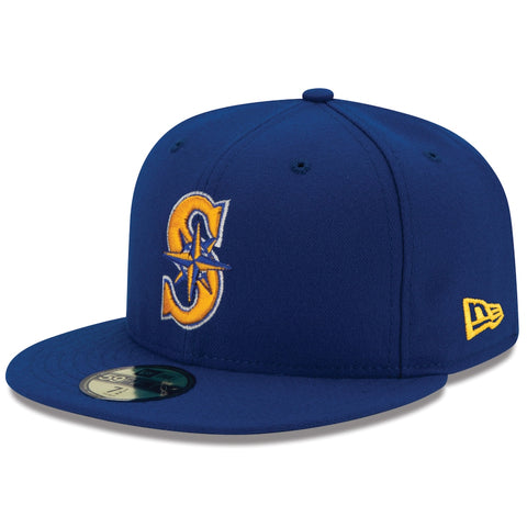 Seattle Mariners Royal Blue Official New Era 59FIFTY Fitted Hat