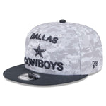 Dallas Cowboys White/Graphite 2024 Salute To Service New Era 9FIFTY Snapback Hat