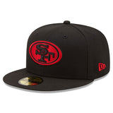 San Francisco 49ers Alternate Black/Red New Era 59FIFTY Fitted Hat