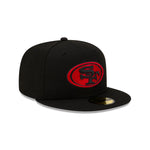 San Francisco 49ers Alternate Black/Red New Era 59FIFTY Fitted Hat