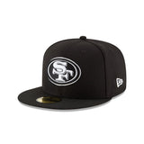San Francisco 49ers Black/White New Era 59FIFTY Fitted Hat