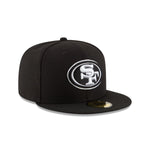 San Francisco 49ers Black/White New Era 59FIFTY Fitted Hat