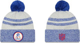 New England Patriots Historic Sideline New Era Cuffed Pom Knit Beanie
