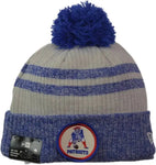 New England Patriots Historic Sideline New Era Cuffed Pom Knit Beanie
