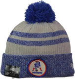 New England Patriots Historic Sideline New Era Cuffed Pom Knit Beanie