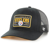 Pittsburgh Steelers Official Black '47 Brand Trucker Snapback Hat