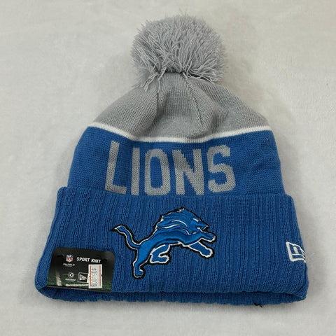 Detroit Lions New Era Sport On-Field Sideline Cuffed Knit Pom Beanie