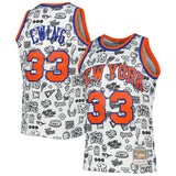 Patrick Ewing New York Knicks 1991-92 Mitchell & Ness Hardwood Classic Doodle Swingman Player Jersey