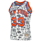 Patrick Ewing New York Knicks 1991-92 Mitchell & Ness Hardwood Classic Doodle Swingman Player Jersey