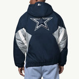 Dallas Cowboys Navy/White Line Up Breakaway Pullover Jacket