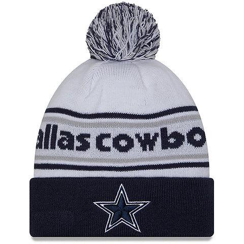 Dallas Cowboys Knit Banded New Era Cuffed with Pom Beanie