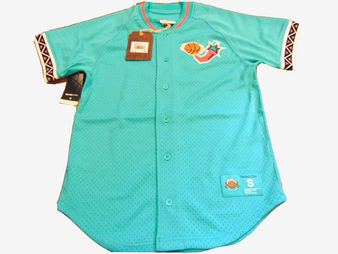 San Antonio NBA All Star Mitchell & Ness Button Up Jersey - Teal