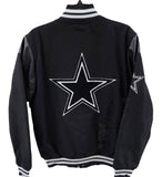 Dallas Cowboys G-III Clutch Hitter Varsity Full-Snap Up Jacket - Black