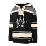 Dallas Cowboys '47 Superior Lacer Pullover Hoodie - Black/Gray