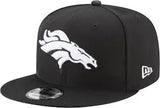 Denver Broncos Official Black/White New Era 9FIFTY SnapBack Hat