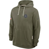 Dallas Cowboys Official On-Field Salute to Service Club Fleece Dri-Fit Pullover Hoodie