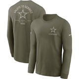 Dallas Cowboys Official Nike 2025 Salute To Service Long Sleeve T-Shirt