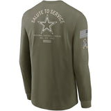 Dallas Cowboys Official Nike 2025 Salute To Service Long Sleeve T-Shirt