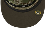 Green Bay Packers Official Salute To Service New Era 9FIFTY Snapback Hat