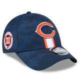 Chicago Bears Official Sideline New Era 9FORTY Stretch Snap Hat - Navy