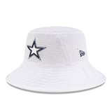 Dallas Cowboys Official 2024 NFL Camp Stretch Bucket Hat - White
