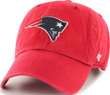 New England Patriots Official ‘47 Brand Clean Up Buckle-Strap Cap - Red