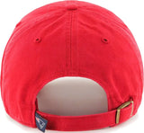 New England Patriots Official ‘47 Brand Clean Up Buckle-Strap Cap - Red