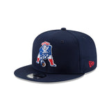 New England Patriots Official Throwback Logo New Era 9FIFTY Snapback Hat - Navy