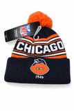 Chicago Bears Official Proline 1946 Retro NFL Team Apparel Cuffed Knit Pom Kids Beanie